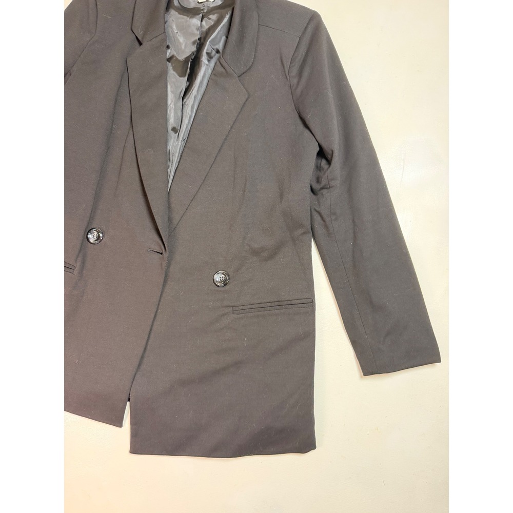 Ellison Blazer Women Medium Black Excellent Double Breasted Professional Lined - Picture 3 of 7